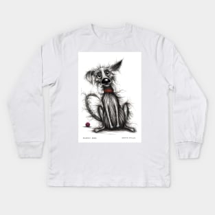 Fuzzy dog Kids Long Sleeve T-Shirt